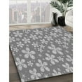 thumbnail image 3 of Ahgly Company Machine Washable Indoor Square Transitional Gray Cloud Gray Area Rugs, 3' Square, 3 of 7