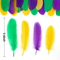 thumbnail image 3 of MODANU 200 Pcs Mardi Gras Craft Feathers Bulk 5-6inch Big Goose Feathers for Mardi Gras Decoration Carnival Masquerade Party Costume Decoration, Multicolor A, 3 of 6