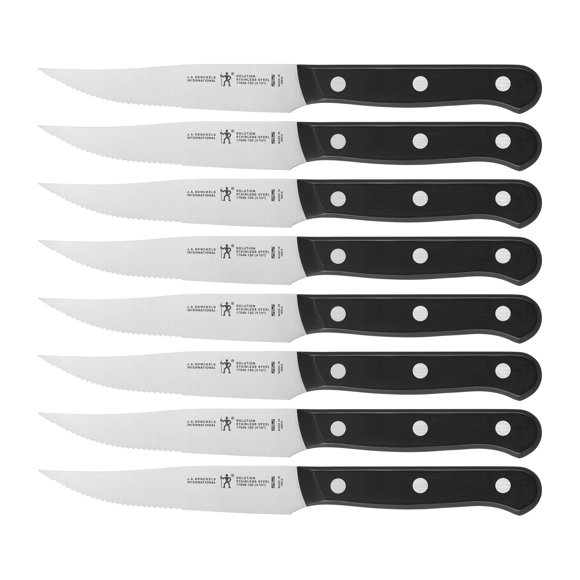 Juego de cuchillos para carne HENCKELS Solution Razor-Ship, 8 piezas, color negro