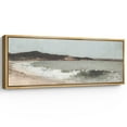 thumbnail image 4 of IDEA4WALL Extra Large Framed Canvas Print Wall Art Coastal Serenity Beachscape Ocean Illustrations Seascape Pastel Antique Fine Art Retro Wall Decorative Oversized Artwork - 60"x20", 4 of 5