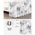 thumbnail image 3 of Blue White Floral Wrap Around Bed Skirts for Queen Bed 16" Drop,Bed Skirt with Adjustable Elastic Belt Dust Ruffle Bed Valance for Bedroom Hotel Luxury Botanical Garden Flowers Leaves Bed Frame Cover, 3 of 7