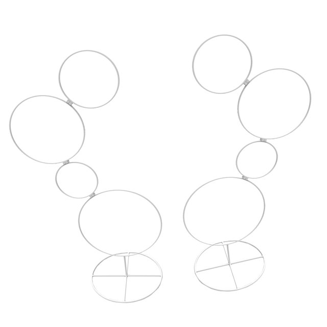 2 soportes de arco para decoración de bodas, 4 niveles, marco de guirnalda, soporte de flores, aro redondo, soporte de fondo para fiesta de cumpleaños