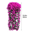 thumbnail image 3 of Guirnalda colgante de flores artificiales de violeta con orquídeas de seda, arreglo floral decorativo reutilizable para bodas, eventos, decoración del hogar y jardín., 3 of 6