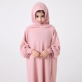 thumbnail image 5 of Wdgfv Elegant Arab Girls Abaya Hoodie Loose Long Dress Prayer Robe Clothing for Kids Comfortable Stylish Outfit Pink 13-14 Years, 5 of 8