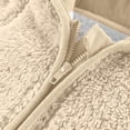 thumbnail image 6 of Gpaecead Toddler Girls Boys Plush Hoodie Romper Jacket Zip Up Coat Warm Winter Outwear 6-12 Months Khaki, 6 of 7