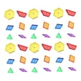 thumbnail image 3 of Bunblic Semitransparent Pattern Blocks Shapes Color Building Blocks Sorting Learning Color Solids Sensory Toy for Activity Classroom Flat Shaped, 3 of 8