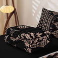 thumbnail image 5 of Erosebridal Southwestern Damask Zipper Twin Comforter Sets with Fitted Sheet and 2 Pillowcases, Retro Aztec Zipper Bedding Set, Black Blush, Black Reversible, 5 of 7
