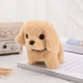 thumbnail image 1 of Electronic Plush Toys Puppy-Walking, Barking, Tail Wagging, Stretching Companion Animal for Kids Toddlers（Collar gold fur (beige)）, 1 of 5