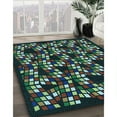 thumbnail image 3 of Ahgly Company Machine Washable Indoor Square Transitional Charcoal Black Area Rugs, 5' Square, 3 of 7