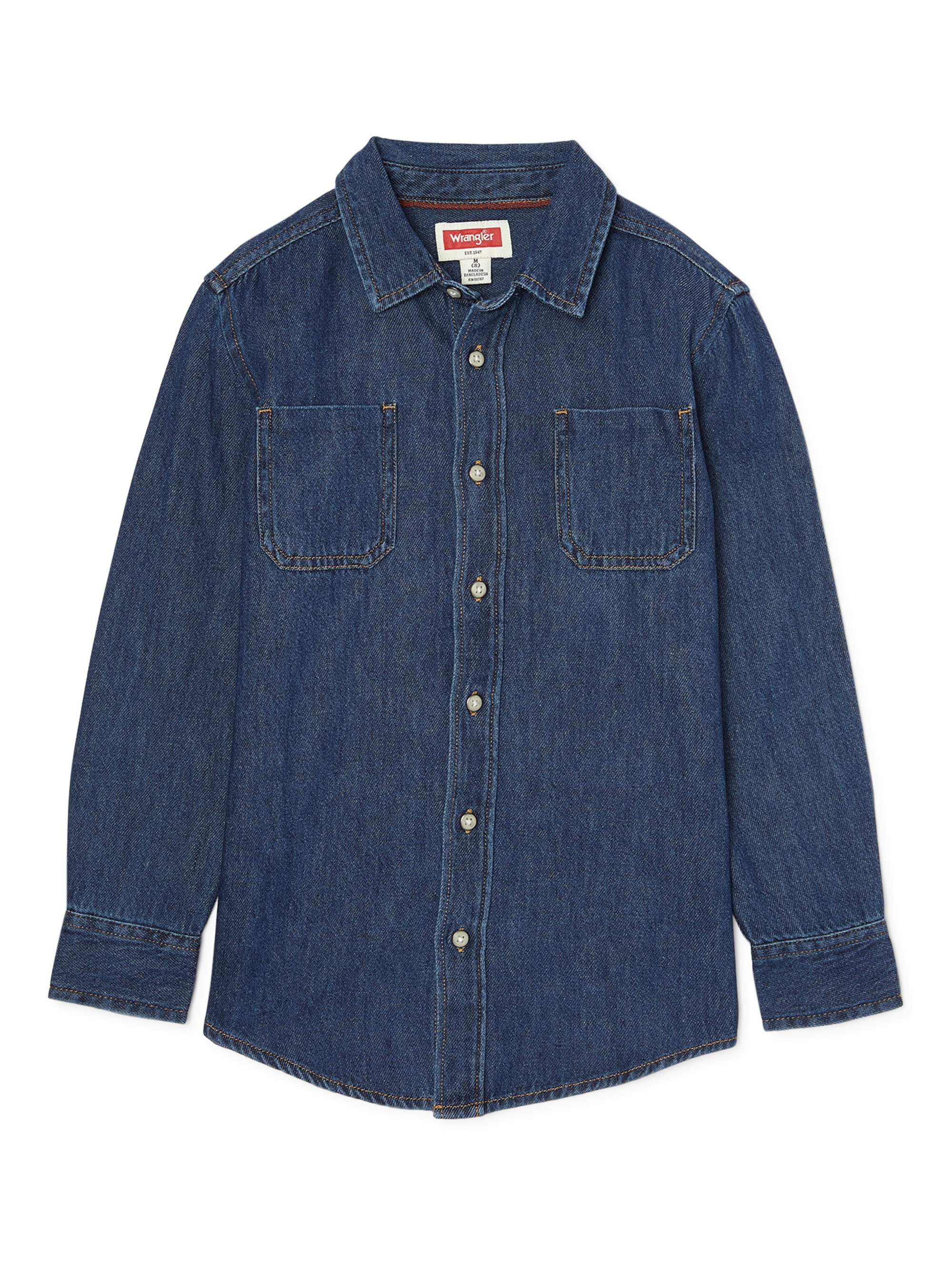 boys denim button up