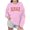 Pink, variant on VBTAPA Mama Sweatshirt for Women Mom Life Mama Mommy Mom Letter Print Long Sleeve Crewneck Pullover Tops Loose Casual Sweatshirts Black XL