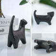 thumbnail image 4 of Notakia Small Animal Statues Home Decor Modern Style Decorative Ornaments for Living Room, Bedroom, Office Desktop, Cabinets （Black Cat）, 4 of 18