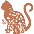 thumbnail image 2 of CafePress - Life Is Better With A Cat - Acrylic Circle Christmas Ornament, 2 of 4