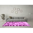 thumbnail image 3 of Ahgly Company Indoor Round Abstract Pink Modern Area Rugs, 4' Round, 3 of 4
