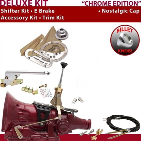 American Shifter TH200 Shifter Kit Chrome 6 in. E Brake Cable Clevis Trim Kit for EC80F