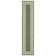 thumbnail image 1 of Madison Industries FLO-20X90-GN 20 x 90 in. Floral Border Extra Long Rectangle Runner Rug - Green, 1 of 1