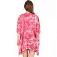 thumbnail image 3 of Tie-Dye Lace Trim Cover-Up Caftan - Fuchsia S/M, 3 of 5