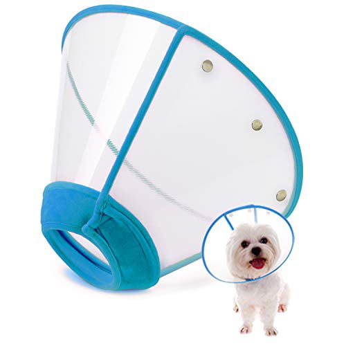 US Patented Product Soft Edge Plastic Dog Cone Anti-Bite Lick Wound Healing Safety Practical Protective E-Collar IN HAND Adjustable Pet Recovery Collar Comfy Cat Cone 