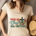 thumbnail image 4 of God Is Good All The Time Christian T-Shirt Faith Graphic Tee, Natural, Size 2XL, 4 of 6