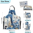 thumbnail image 3 of Dreamtimes Mushroom Tree Oven Mitts and Pot Holders with Chef Apron,Set of 5 Heat Resistant Kitchen Gloves and Silicone Non-Slip Potholders Adjustable Neck Buckle Chef Apron, 3 of 6