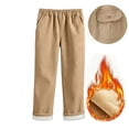 thumbnail image 4 of OGLCCG School Uniform Pants for Boys Fleece Lined Winter Warm Dress Pants High Rise Straight Leg Flat Trousers with Pockets Size 13, 4 of 8