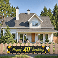 thumbnail image 4 of Black Background Happy 40th Birthday Banner with Golden Balloons Stars and Glitter Party Decors for Birthday Party Photography Props Backdrop Decorations Celebrations, 4 of 6