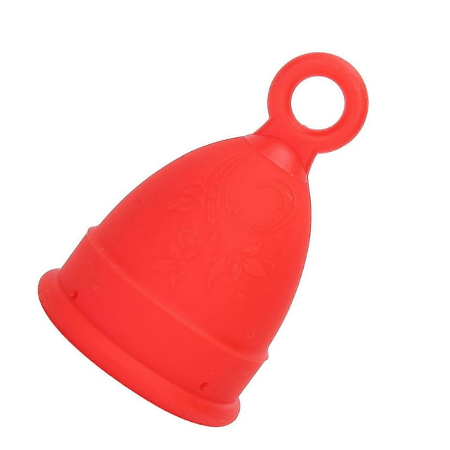 Silicone Menstrual Cup Women Soft Elastic Reusable Period Cup Female Body Care ToolRed S