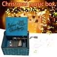 thumbnail image 2 of Wooden Hand Crank Music Box Classic Vintage Wood Handmade Musical Box, 2 of 8