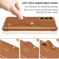 thumbnail image 5 of Samsung Galaxy S20 FE Case, Galaxy S20 FE 4G/5G Phone Case Love Heart Cute Case with Wristband Kickstand Holder Soft TPU Plating Bumper Protective Galaxy S20 FE Phone Case Cover, Brown, 5 of 16
