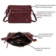 thumbnail image 3 of Bolso bandolera Wise Owl Accessories, tamaño pequeño, piel, color burdeos, 3 of 7