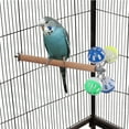 Halinfer Bird Stand Perch Toy with Rotating Balls, Parakeets Perch