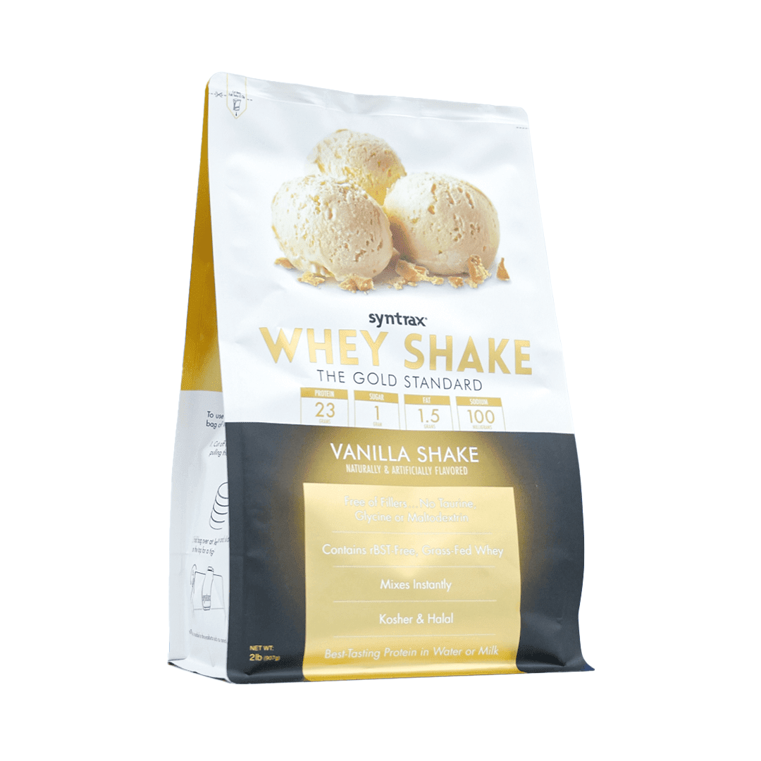 Syntrax Whey Shake, Vanilla Shake, 2 lbs. Cold Filtered, Undenatured Whey Protein Blend, with Real Vanilla Bean Specks
