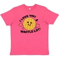 thumbnail image 3 of Inktastic I Love you a Waffle Lot with Cute Happy Waffle Youth T-Shirt, 3 of 5