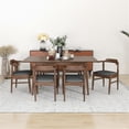thumbnail image 6 of Dartmouth Dining Room & Kitchen Solid Wood Table and Gray Fabric Chairs for 6, 6 of 7