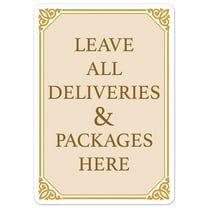 SignMission OS-NS-D-710-25522 Covid-19 Notice Sign - Leave All Deliveries & Packages Here Fancy