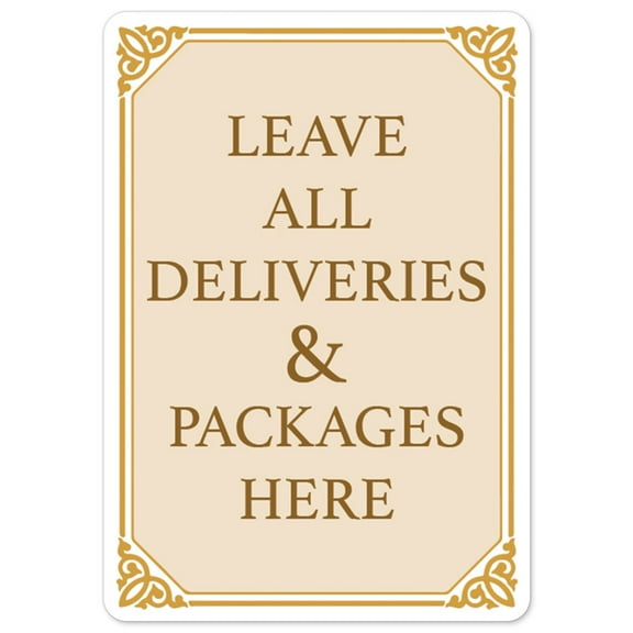SignMission OS-NS-P-1824-25522 Covid-19 Notice Sign - Leave All Deliveries & Packages Here Fancy