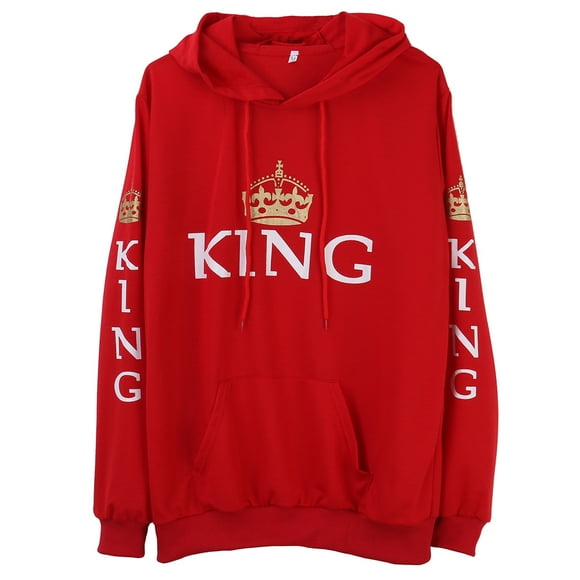 Couple Fashion King  Queen Matching Hoodie Pullover His  Hers Sweatshirt