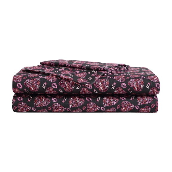 Betsey Johnson Lipstick Betsey Pink Twin Sheet Set