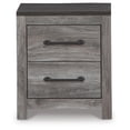 thumbnail image 4 of Signature Design by Ashley Contemporary Bronyan 2 Drawer Nightstand, Dark Gray, 4 of 9