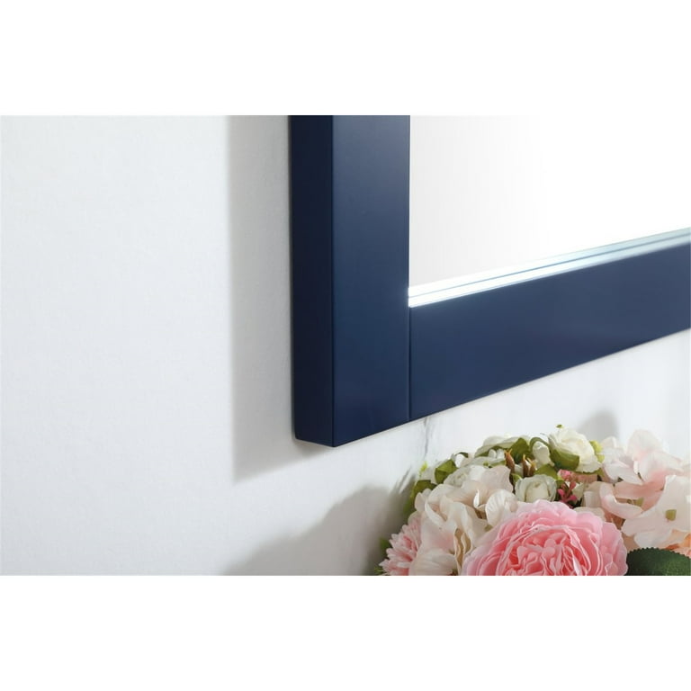 Flowers on Aqua Cosmetic Mirror Flowers on Aqua Cosmetic Mirror