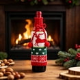 thumbnail image 5 of Cute Christmas Sweater Wine Bottle Cover, Handmade Wine Bottle Sweater For Christmas Decorations Cute Christmas Sweater Party Decorations Reindeer, 5 of 7