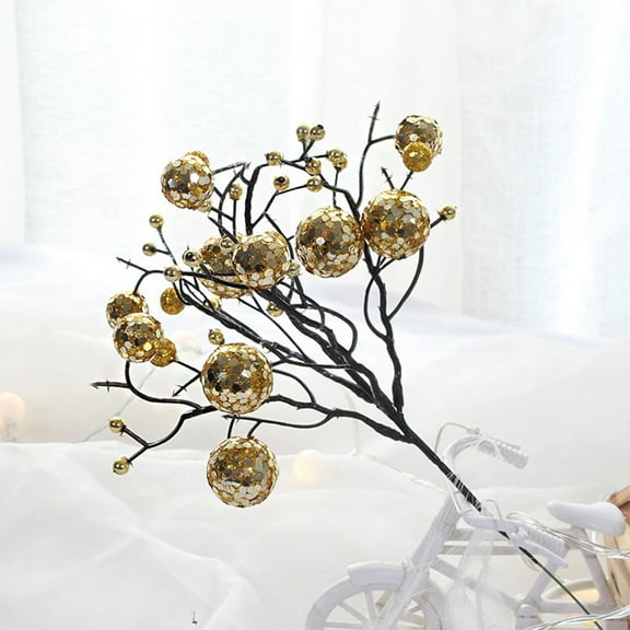 Festive Twig Ornaments with Berry Accents DIY Decor Accessories for Christmas Tree Wreath Holiday Celebration Home Decoration Arrangement