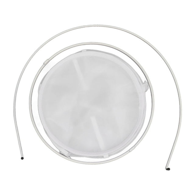 Collapsible Cylindrical Butterfly Cage with Iron Frame - 8.3in Transparent Polyester Mesh Habitat for Insects, Butterflies & Small Worms, Zippered Bottom for Easy Feeding, Breathable Observation &