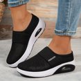 thumbnail image 2 of Rokment Womens Orthotic Air Cushion Chunky Walking Backless Sandals Comfort Breathable Mesh Closed Toe Platform Wedge Slip on Mules Non Slip Work Nursing Clogs Casual Shoes Black Size 6.5, 2 of 5