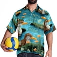 thumbnail image 4 of Platypus Men's Casual Poplin Printed Button Down Short Sleeve Summer Beach Shirts - Unisex, 4 of 6
