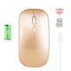 thumbnail image 2 of Accesorio de computadora Ratón inalámbrico 2.4G Ratón silencioso ultrafino Ratón portátil y elegante Ratón recargable 10 m / 33 pies Transmisión inalámbrica (Dorado) 1 1, 2 of 4