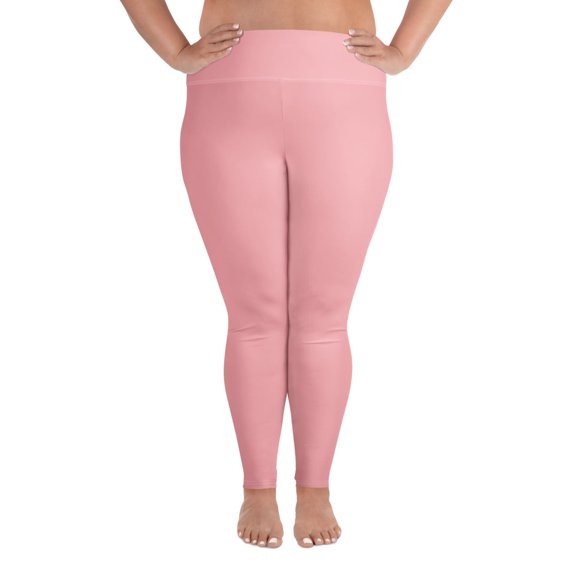 Light Pink, Pink Plus Size Leggings, Pink Leggings for Plus Size, Big Size Pink Leggings, Pink Leggings for Big Women