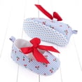 thumbnail image 3 of Infant Baby Girls Mary Jane Shoes Non-Slip Rubber Sole Ballet Slippers Princess Dress Wedding Shoes Newborn Crib Shoes First Walkers Shoes, 3 of 5