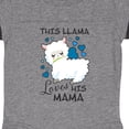 thumbnail image 3 of Inktastic This Llama Loves His Mama with Blue Hearts Boys Baby Bodysuit, 3 of 4