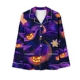 thumbnail image 7 of Fengactive Womens Halloween Pajama Set Long Sleeve Button Down Top with Pockets and Matching Lounge Pants, 7 of 7